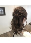 結婚式ハーフアップ