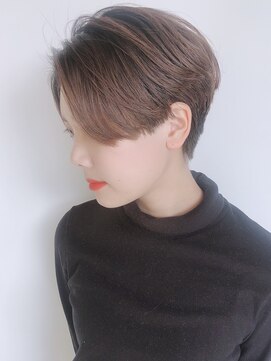 モリオフロムロンドン 原宿本店(morio from London) 【morio 原宿】耳だしハンサムショート ヌーディベージュ