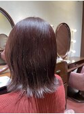ピンクブラウン×外ハネボブスタイル　ヘルシースタイル/30代
