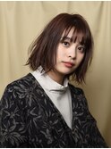 顔まわりレイヤーボブ　恵比寿　岡野