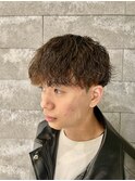 メンズマッシュ波巻きスパイラルパーマ