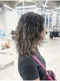 スパイラルパーマ×ハイライト
