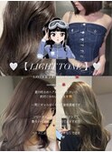 明るめオリーブベージュ！ラベンダーベージュ/ワンホンヘア