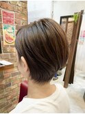 丸みのあるショートヘア
