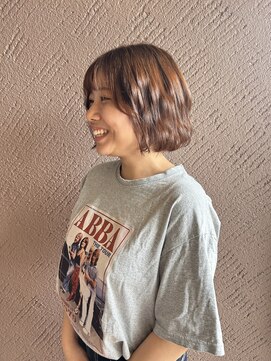 トップヘアー 中庄店(TOP HAIR fuapua) 《TOPHAIR 中庄店/きゃん》マロンブラウン×ミニボブ