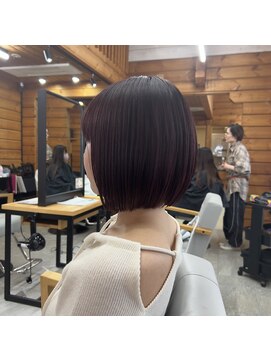 ブレイク 金沢店(BREK) 大人のボルドーカラーボブ