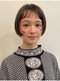 ショート/ショートボブ/丸みショート/ショートカット/オン眉