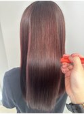 美髪_髪質改善カラー_レッドブラウン
