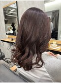 艶髪セミディ　チェリーブラウン