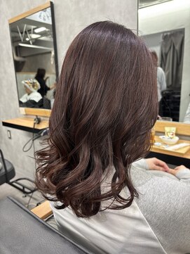 クラン 岡本(Chlan) 艶髪セミディ チェリーブラウン