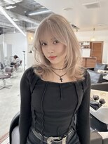 リヴ ウメダ(LIV umeda)&nbsp;ミルクティーベージュ/ブリーチ/ダブルカラー