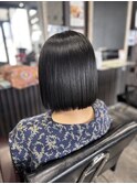 カラー＋髪質改善で艶カラーに！