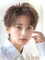 オーシャントーキョー サニー 原宿(OCEAN TOKYO Sunny)&nbsp;フェザーパーマセンターパートニュアンスパーマ韓国マッシュ黒髪