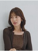 ミディアムレイヤー暗めカラーデザインカラーラベンダーくすみ