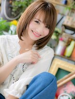 カバーヘア ブリス 上尾西口店(COVER HAIR bliss) 透明感斜めバング切りっぱなし艶感ストレートh4上尾20代30代40代