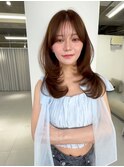 ANGELICA オレンジブラウン 内巻き 大人かわいい