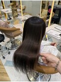 〇黒髪 縮毛矯正 髪質改善 オリーブベージュ アッシュベージュ