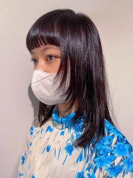 ブラウン(Brown) フェイスレイヤーカット×艶カラー