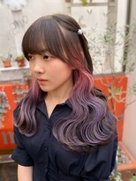 モモ(momo)&nbsp;人気インナーカラー/イヤリングカラー/グラデーションカラー原宿