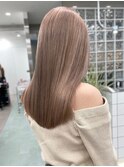 ミルクティーベージュダブルカラーハイトーンレイヤーカット韓国