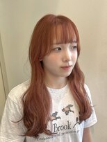 マロ(MALo)&nbsp;オレンジカラー　暖色カラー　オレンジベージュ　ブリーチなし