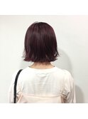 ボルドークラシカルシルエット厚めバングエアリーボブ