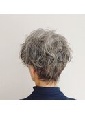 40代50代60代マダムひし形キレイハンサムショート小顔パーマ