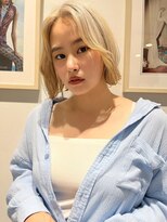 ロンドルーチェ 心斎橋(Lond luce)&nbsp;ダークアッシュ/ミディアムレイヤーカット［髪質改善/縮毛矯正］