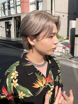 メンズカット ミルクティーベージュ ケアブリーチ