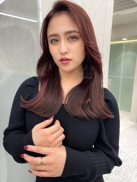 ロンド マーレ 天神大名店(Lond mare) 韓国くびれヘア　韓国巻き　韓国風ヘア　前髪　顔まわりレイヤー