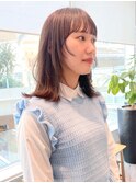 顔周りレイヤー*レイヤーカット*シルキーベージュ*髪質改善