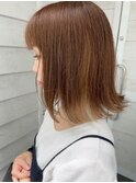 ミントベージュ×インナーカラー