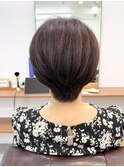 【白髪染め可】ボブショート ビフォアー＆アフター/白髪ぼかし