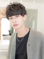 ケアリー 大泉学園(Carelly)&nbsp;ツイストパーマ七三オールバックマッシュウルフスリークショート