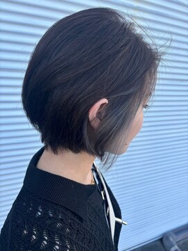 ポルム パプリカ(polum paprika) 黒髪暗髪大人可愛い小顔ボブスタイル×アッシュカラー20代30代