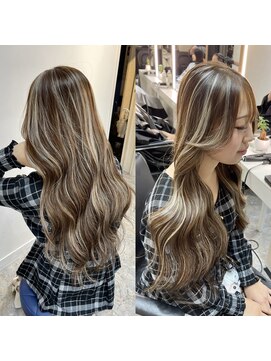 ブレンド 渋谷(BLend) マチルダボブ前髪ハイライトグラーデーション