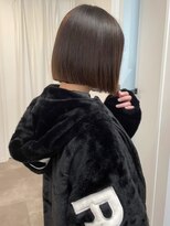 ミュラ(mulah)&nbsp;大人かわいいぷつっとボブ＊透明感カラーワンレンボブ