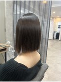 ボブ×縮毛矯正