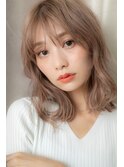 □透明感ハイトーンカラー抜け感毛先パーマ405-2★上尾10代20代!