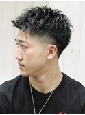爽やかビジネスフェードカットアップバングショート