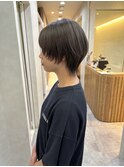 グレージュショートウルフ
