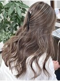 ハイライトレイヤーカット韓国風グレージュイルミナカラー堺東