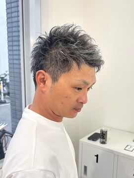 スイ(suiw) ホワイトメッシュメンズベリーショート【suiw】昭和町/阿倍野