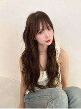 リト(riTo) 20代30代ふんわりロング韓国レイヤー波巻暗めカラーブラウン