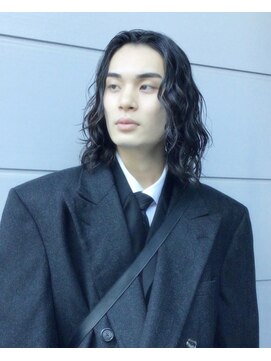 オーオシカシカスペース(OOO YY Space) メンズロブ×パーマ