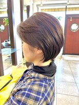 ヘアアーク(HAIR arc)&nbsp;ショートボブ#前下がり#ニュアンスカラー#ひし形#くびれかわいい