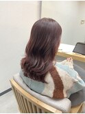 ブリーチなしオレンジピンク