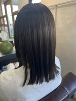 リドルヘアー 黒磯店(Riddle HAIR)&nbsp;顔まわりレイヤー×くすみグリーンカラー