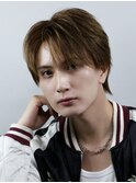 韓国ヘアカルマパーマコンマバングセンターパート黒髪ウルフ