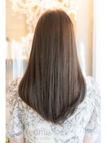 クレオメ 田町店(Cleome) シースルーバング大人ガーリーミディアムレイヤーカット黒髪美髪